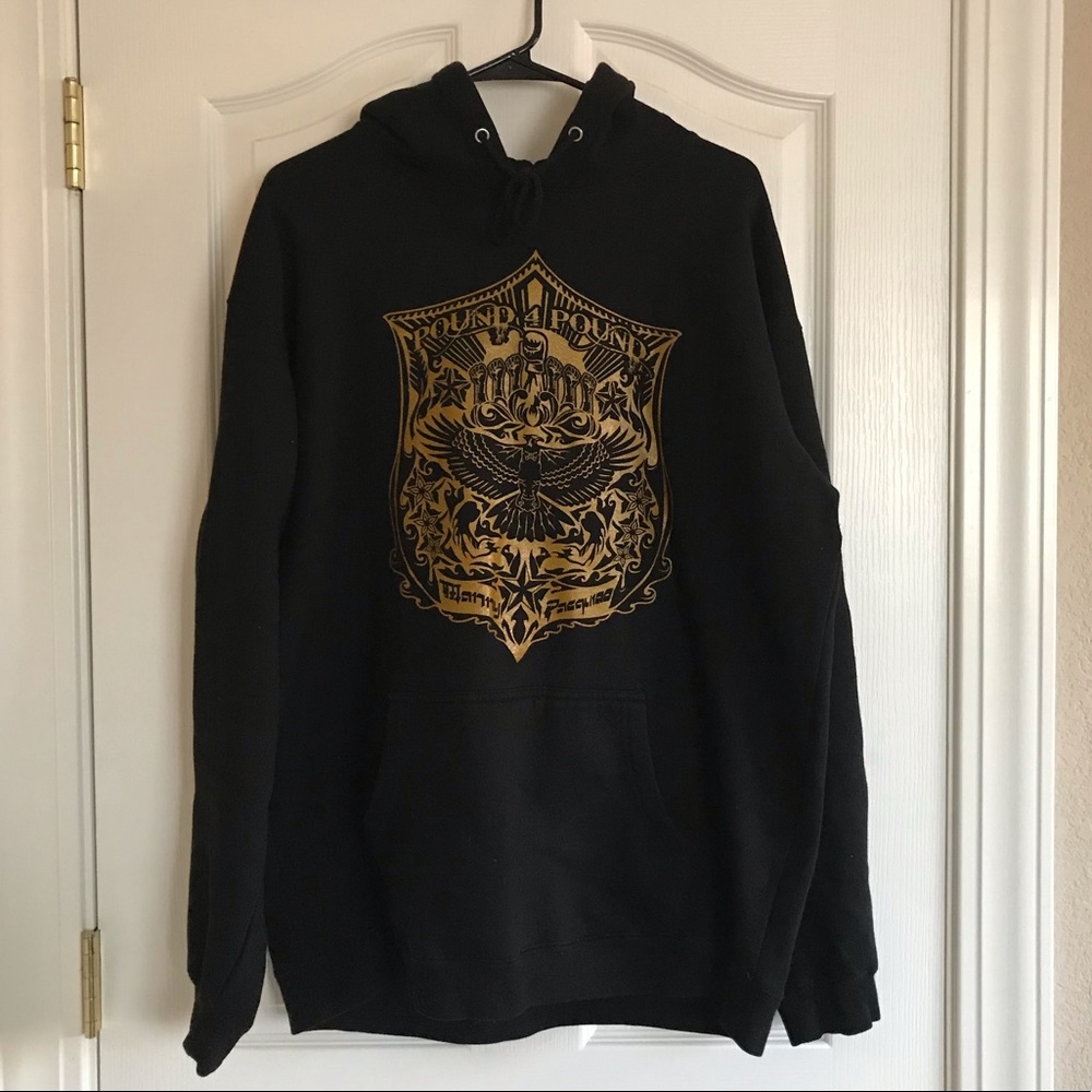 Manny PacMan Pacquiao King of the Ring Hoodie Black/Gold Men's Large